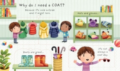 Usborne - Very First Questions and Answers Why should I get dressed? (Giúp trẻ hiểu tầm quan trọng của việc mặc quần áo)