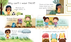 Usborne - Very First Questions and Answers Why should I get dressed? (Giúp trẻ hiểu tầm quan trọng của việc mặc quần áo)