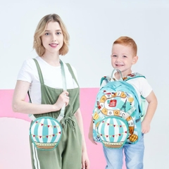 Balo mẫu giáo Supercute 2 trong 1 kết hợp túi đeo chéo ngộ nghĩnh cho bé, balo mầm non siêu nhẹ, chống nước, kiểu dáng đáng yêu  SF169