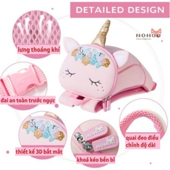 Balo mẫu giáo chống lạc Nohoo chính hãng siêu nhẹ hình thú dễ thương cho bé từ 2-6 tuổi NHB051S
