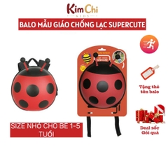 Balo chống lạc hình bọ 3D Supercute cho bé 1–5 tuổi, balo trẻ em dễ thương, nhẹ, phù hợp bé mẫu giáo
