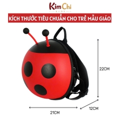 Balo chống lạc hình bọ 3D Supercute cho bé 1–5 tuổi, balo trẻ em dễ thương, nhẹ, phù hợp bé mẫu giáo