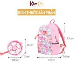 Balo mẫu giáo Supercute 2 trong 1 kết hợp túi đeo chéo ngộ nghĩnh cho bé, balo mầm non siêu nhẹ, chống nước, kiểu dáng đáng yêu  SF157