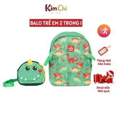 Balo mẫu giáo Supercute 2 trong 1 kết hợp túi đeo chéo ngộ nghĩnh cho bé, balo mầm non siêu nhẹ, chống nước, kiểu dáng đáng yêu  SF125
