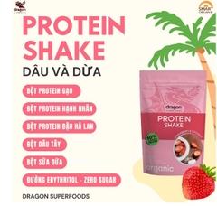 Protein shake dâu và dừa 450gr - Dragon Superfood