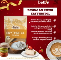 Đường ăn kiêng Erythritol (Zero Sugar) 250gr - Dragon Superfood