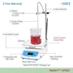 Máy khuấy từ gia nhiệt 500℃ 20 lít, Model: MaXtirTM HP500, Hãng: DAIHAN/ Hàn Quốc