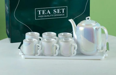 Bình Cốc Khay Sứ 7 Sắc Nắp Trái Tim (THÙNG 8B
