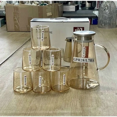 Bộ Bình Cốc Thủy Tinh GPH Vàng (THÙNG 6B)