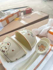 SET 2 BÁT KÈM THÌA CÁC MẪU (THÙNG 40B)