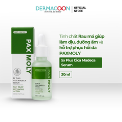PAXMOLY 5x Plus Cica Madeca Serum 30ml Tinh chất Rau má giúp làm dịu, dưỡng ẩm và hỗ trợ phục hồi da