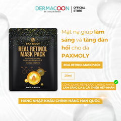 Mặt nạ dưỡng ẩm giúp tăng cường độ đàn hồi và giảm các dấu hiệu lão da PAX MOLY Real Retinol Mask Pack (Hộp 10 miếng)