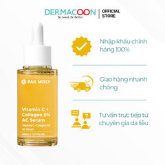 Tinh chất giúp dưỡng sáng và cải thiện độ đàn hồi da PAX MOLY Vitamin C + Collagen 5% AC Serum 50ml