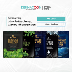 Bộ 5 mặt nạ giúp cấp ẩm, làm dịu cho da mụn Pax Moly (5 miếng x 25ml)
