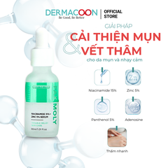 Tinh chất giúp kiểm soát dầu thừa và mờ thâm mụn PAX MOLY Niacinamide 15% + Zinc 5% Serum 30ml