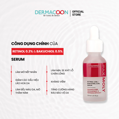 Tinh chất giúp làm mờ thâm và các dấu hiệu lão hoá PAX MOLY Retinol 0.3% + Bakuchiol 0.5% Serum 30ml