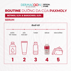 Tinh chất giúp làm mờ thâm và các dấu hiệu lão hoá PAX MOLY Retinol 0.3% + Bakuchiol 0.5% Serum 30ml