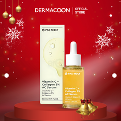 Tinh chất giúp dưỡng sáng và cải thiện độ đàn hồi da PAX MOLY Vitamin C + Collagen 5% AC Serum 50ml