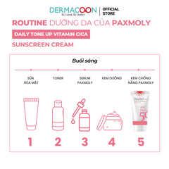 Kem chống nắng giúp kiềm dầu nâng tone chiết xuất rau má Pax Moly Daily Tone Up Vitamin Cica Sunscreen Cream 50ml
