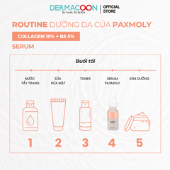 Tinh chất giúp cải thiện độ đàn hồi và làm dịu cho da nhạy cảm PAX MOLY Collagen 15% + B5 5% Serum 30ml