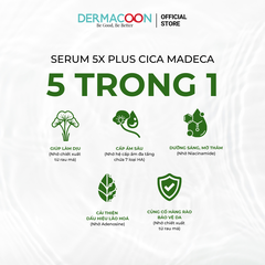 PAXMOLY 5x Plus Cica Madeca Serum 30ml Tinh chất Rau má giúp làm dịu, dưỡng ẩm và hỗ trợ phục hồi da