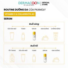 Tinh chất giúp dưỡng sáng và cải thiện độ đàn hồi da PAX MOLY Vitamin C + Collagen 5% AC Serum 50ml