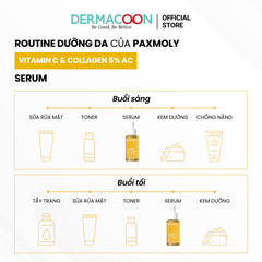 Tinh chất giúp dưỡng sáng và cải thiện độ đàn hồi da PAX MOLY Vitamin C + Collagen 5% AC Serum 50ml