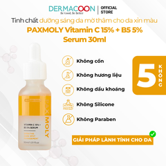 Tinh chất dưỡng sáng và làm giảm các dấu hiệu da thâm sạm PAX MOLY Vitamin C 15% + B5 5% Serum 30ml