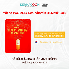 Mặt nạ dưỡng ẩm giúp làm dịu và làm mềm da khô, da mất nước PAX MOLY Real Vitamin B5 Mask Pack 5 Miếng
