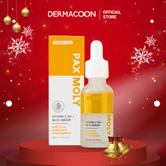 Tinh chất dưỡng sáng và làm giảm các dấu hiệu da thâm sạm PAX MOLY Vitamin C 15% + B5 5% Serum 30ml