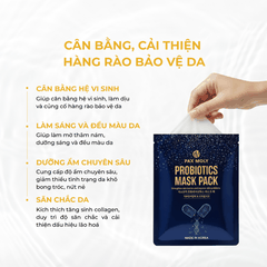 Mặt nạ dưỡng ẩm giúp hạn chế dầu thừa và cải thiện các vấn đề da PAX MOLY Probiotics Mask Pack (Hộp 10 miếng)