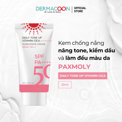 Kem chống nắng giúp kiềm dầu nâng tone chiết xuất rau má Pax Moly Daily Tone Up Vitamin Cica Sunscreen Cream 50ml