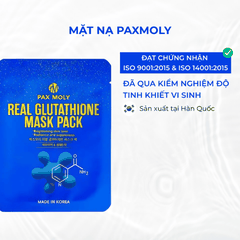 Mặt nạ dưỡng ẩm giúp làm sáng và giảm các dấu hiệu lão hoá da PAX MOLY Real Glutathione Mask Pack (Hộp 10 miếng)