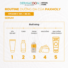 Tinh chất dưỡng sáng và làm giảm các dấu hiệu da thâm sạm PAX MOLY Vitamin C 15% + B5 5% Serum 30ml
