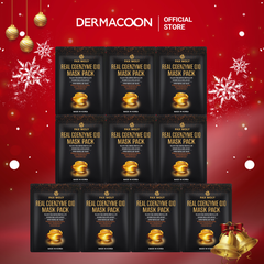 Mặt nạ dưỡng ẩm da săn chắc và làm giảm dấu hiệu lão hoá da PAX MOLY Real Coenzyme Q10 Mask Pack (Hộp 10 miếng)