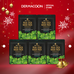 Miếng mặt nạ dưỡng ẩm giúp làm dịu, giảm kích ứng và cải thiện các vấn đề về da PAX MOLY Real Cica Mask Pack 5 Miếng
