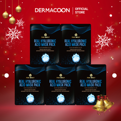 Mặt nạ dưỡng ẩm giúp làm dịu da và cải thiện da khô ráp PAX MOLY Real Hyaluronic Acid Mask Pack (5 Miếng)