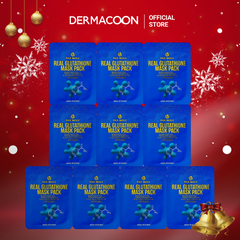 Mặt nạ dưỡng ẩm giúp làm sáng và giảm các dấu hiệu lão hoá da PAX MOLY Real Glutathione Mask Pack (Hộp 10 miếng)