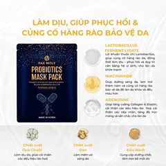Bộ 5 mặt nạ giúp dưỡng ẩm và làm dịu da Pax Moly (5 miếng x 25ml)