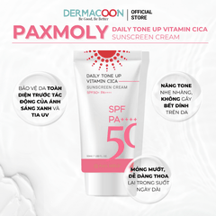 Kem chống nắng giúp kiềm dầu nâng tone chiết xuất rau má Pax Moly Daily Tone Up Vitamin Cica Sunscreen Cream 50ml