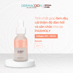 Tinh chất giúp cải thiện độ đàn hồi và làm dịu cho da nhạy cảm PAX MOLY Collagen 15% + B5 5% Serum 30ml