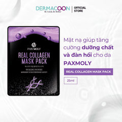 Mặt nạ dưỡng ẩm giúp da săn chắc, mịn màng và cải thiện độ đàn hồi da PAX MOLY Real Collagen Mask Pack 5 Miếng