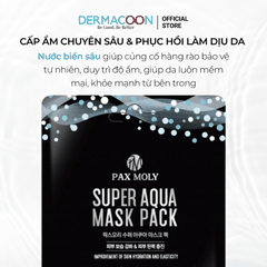 Mặt nạ dưỡng ẩm giúp da mềm mịn căng bóng và tràn đầy sức sống PAXMOLY Super Aqua Mask Pack 5 Miếng