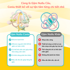 Gặm Nướu Silicone Coniu Hình Cầu Có Trục Xoay, Âm Thành Giúp Tăng Khả Năng Cầm Nắm Cho Bé