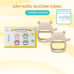 Gặm Nướu Silicone Coniu Siêu Mềm Giúp Giảm Ngứa Nướu An Toàn Cho Bé (Có Hộp Đựng)