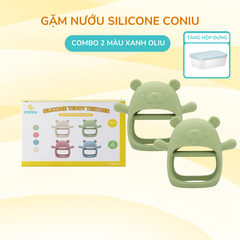 Gặm Nướu Silicone Coniu Siêu Mềm Giúp Giảm Ngứa Nướu An Toàn Cho Bé (Có Hộp Đựng)