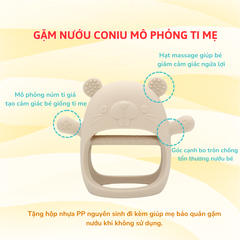 Gặm Nướu Silicone Coniu Siêu Mềm Giúp Giảm Ngứa Nướu An Toàn Cho Bé (Có Hộp Đựng)