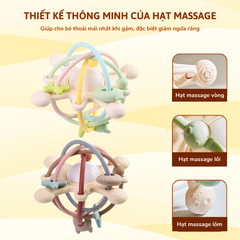 Gặm Nướu Silicone Coniu Hình Cầu Có Trục Xoay, Âm Thành Giúp Tăng Khả Năng Cầm Nắm Cho Bé