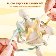 Gặm Nướu Silicone Coniu Hình Cầu Có Trục Xoay, Âm Thành Giúp Tăng Khả Năng Cầm Nắm Cho Bé