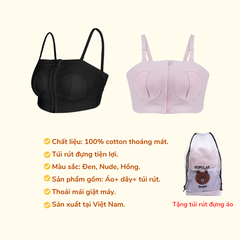 Áo Hút Sữa Rảnh Tay Coniu, Mặc Hút Sữa Cho Mẹ, Có Dây Giữ Bình Hút Sữa, Freesize